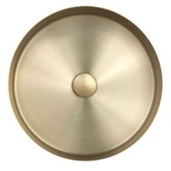 JTP Vos Brushed Brass Round Stainless Steel Counter Top Basin + Waste -Victorian Plumbing Store 23CTR400BBR D2 460