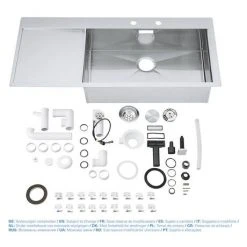 Grohe K1000 1.0 Bowl Stainless Steel Kitchen Sink -Victorian Plumbing Store 31582SD0 D4 460