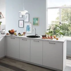 Grohe K200 1.0 Bowl Round Composite Quartz Kitchen Sink - Black - 31656AP0 -Victorian Plumbing Store 31656AP0 D4N 460