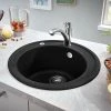 Grohe K200 1.0 Bowl Round Composite Quartz Kitchen Sink - Black - 31656AP0