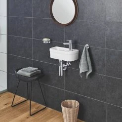 Grohe Euro 370mm 1TH Compact Right Hand Wall Hung Basin - 39327000 -Victorian Plumbing Store 39327000 D2 460
