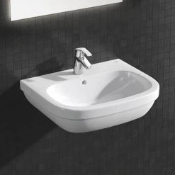 Grohe Euro Ceramic 600mm 1TH Wall Hung Basin - 39335000 -Victorian Plumbing Store 39335000 D4 460