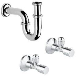 Grohe Bau Ceramic 550mm Complete Basin Package (Tap + waste included) -Victorian Plumbing Store 39471000 nd4 460