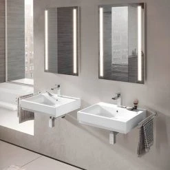 Grohe Cube Ceramic 600mm 1TH Wall Hung Basin - 3947300H -Victorian Plumbing Store 3947300H D2 460