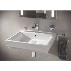 Grohe Cube Ceramic 600mm 1TH Wall Hung Basin - 3947300H -Victorian Plumbing Store 3947300H D3 460