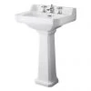 Bayswater Fitzroy Comfort Height Traditional 3TH Basin & Full Pedestal
