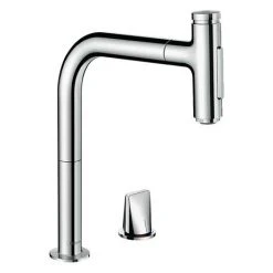Hansgrohe C51-F635-09 1.5 Bowl Kitchen Sink & Tap Bundle - 43220000 -Victorian Plumbing Store 43217000 D2 460