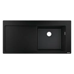 Hansgrohe S514-F450 1.0 Bowl Built-in Kitchen Sink with Drainer - Graphite Black - 43314170