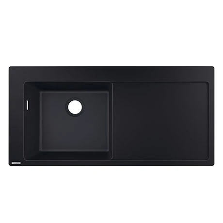 Hansgrohe S5110-F450 1.0 Bowl Built-in Kitchen Sink with Drainer - Graphite Black - 43330170 1 Hansgrohe S5110-F450 1.0 Bowl Built-in Kitchen Sink with Drainer - Graphite Black - 43330170