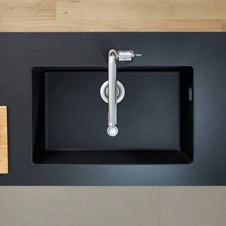 Hansgrohe S510-U660 1.0 Bowl Undermount Kitchen Sink - Graphite Black - 43432170 2 Hansgrohe S510-U660 1.0 Bowl Undermount Kitchen Sink - Graphite Black - 43432170 - Image 2