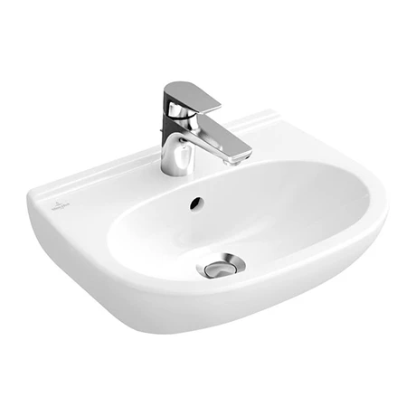 Villeroy and Boch O.novo Compact 550 x 370mm 1TH Handwash Basin - 51665501 1 Villeroy and Boch O.novo Compact 550 x 370mm 1TH Handwash Basin - 51665501