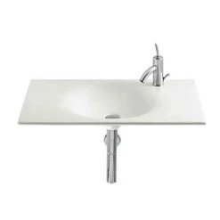 Roca - Kalahari-N Single Bowl Wall Mounted Basin - 650mm - 0 or 1 Tap Hole Option