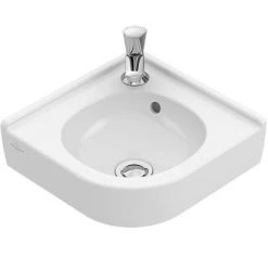Villeroy and Boch O.novo 400 x 320mm 1TH Corner Handwash Basin - 73103201 5 Villeroy and Boch O.novo 400 x 320mm 1TH Corner Handwash Basin - 73103201 -Victorian Plumbing Store 73103201 D2 460