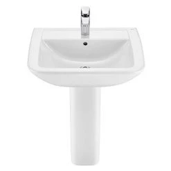 Roca Aire Square 600mm 1TH Basin with Full Pedestal