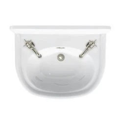 Arcade 500mm Cloakroom Basin Two Tap Hole with Overflow