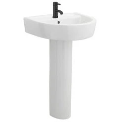 Arezzo Basin 520 Round 1TH Basin + Full Pedestal