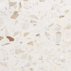 Arezzo Stone White Terrazzo Effect Round Counter Top Basin - 405mm Diameter -Victorian Plumbing Store AZ068WT d2 460