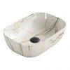 Arezzo 455 x 325mm Curved Rectangular Counter Top Basin - Gloss Marble Effect