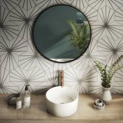 Arezzo Ribbed Round Counter Top Basin - 358mm Diameter -Victorian Plumbing Store AZ103 detail2 460