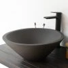 Arezzo Stone Dark Grey Concrete Conical Counter Top Basin - 405mm Diameter