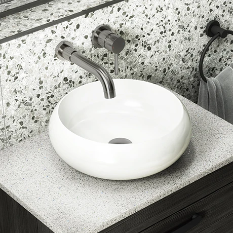 Arezzo Round Counter Top Basin (360mm Diameter - Gloss White) 1 Arezzo Round Counter Top Basin (360mm Diameter - Gloss White)
