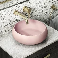 Arezzo Round Counter Top Basin (360mm Diameter - Matt Pink)