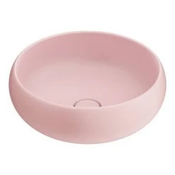 Arezzo Round Counter Top Basin (360mm Diameter - Matt Pink) -Victorian Plumbing Store AZ113MP d4 460