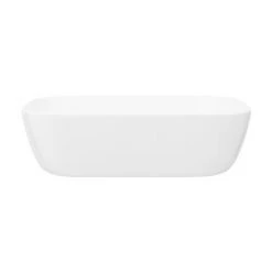 Arezzo Stone Resin Floating Basin Shelf incl. 2 Curved Rectangular Basins - 1200mm Wide -Victorian Plumbing Store AZ12MWSLFB2 n d4 460