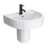 Arezzo 420 Wall Hung Basin 1TH + Semi Pedestal