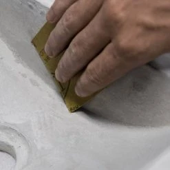 Arezzo Stone Wall Hung Natural Concrete Cloakroom Basin (400 x 230mm) 1 Tap Hole 7 Arezzo Stone Wall Hung Natural Concrete Cloakroom Basin (400 x 230mm) 1 Tap Hole -Victorian Plumbing Store AZ4NC01 d2 460 1