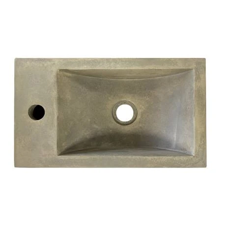 Arezzo Stone Wall Hung Natural Concrete Cloakroom Basin (400 x 230mm) 1 Tap Hole 5 Arezzo Stone Wall Hung Natural Concrete Cloakroom Basin (400 x 230mm) 1 Tap Hole - Image 5