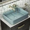 Arezzo 500 x 370mm Curved Rectangular Counter Top Basin - Matt Green