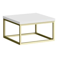 Arezzo 500 Gloss White Stone Resin Worktop with Brushed Brass Wall Mounted Frame