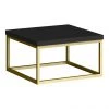 Arezzo 500 Matt Black Stone Resin Worktop with Brushed Brass Wall Mounted Frame