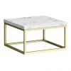 Arezzo 500 White Marble Effect Worktop with Brushed Brass Wall Mounted Frame