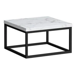 Arezzo 500 White Marble Effect Worktop with Matt Black Wall Mounted Frame