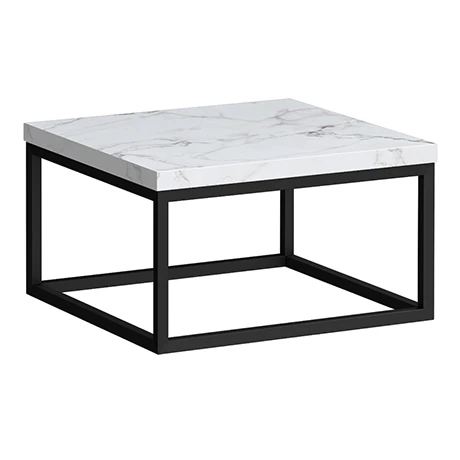 Arezzo 500 White Marble Effect Worktop with Matt Black Wall Mounted Frame 1 Arezzo 500 White Marble Effect Worktop with Matt Black Wall Mounted Frame