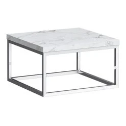 Arezzo 500 White Marble Effect Worktop with Chrome Wall Mounted Frame