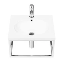 Arezzo 500 Wall Hung Basin with Chrome Towel Rail Frame 9 Arezzo 500 Wall Hung Basin with Chrome Towel Rail Frame -Victorian Plumbing Store AZ5CHRFRM d4 460