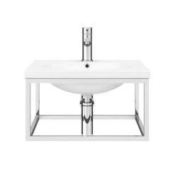 Arezzo 500 Wall Hung Basin with Chrome Towel Rail Frame 10 Arezzo 500 Wall Hung Basin with Chrome Towel Rail Frame -Victorian Plumbing Store AZ5CHRFRM nd1 460