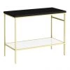 Arezzo 1010 Matt Black Stone Resin Worktop with Brushed Brass Framed Washstand