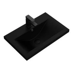 Arezzo 610 x 395mm Matt Black Rectangular Mid-Edged Inset Basin 5 Arezzo 610 x 395mm Matt Black Rectangular Mid-Edged Inset Basin -Victorian Plumbing Store AZ6RMB n d3 460