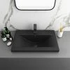 Arezzo 610 x 395mm Matt Black Rectangular Mid-Edged Inset Basin