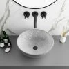 Arezzo Round 410mm Silver Mottled Design Ceramic Counter Top Basin