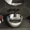 Arezzo Round 415mm Silver Ceramic Counter Top Basin