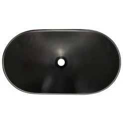Arezzo Oval Counter Top Basin (620mm Wide - Matt Black) 7 Arezzo Oval Counter Top Basin (620mm Wide - Matt Black) -Victorian Plumbing Store AZ7811AMB d3 460