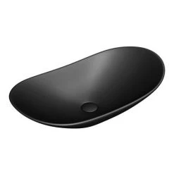 Arezzo Oval Counter Top Basin (620mm Wide - Matt Black) 9 Arezzo Oval Counter Top Basin (620mm Wide - Matt Black) -Victorian Plumbing Store AZ7811AMB D4 460