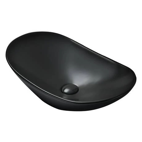 Arezzo Oval Counter Top Basin (620mm Wide - Matt Black) 2 Arezzo Oval Counter Top Basin (620mm Wide - Matt Black) - Image 2