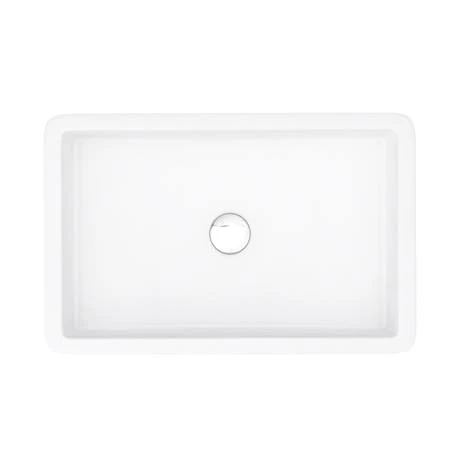 Arezzo 600 x 390mm Gloss White Rectangular Counter Top Basin 5 Arezzo 600 x 390mm Gloss White Rectangular Counter Top Basin - Image 5