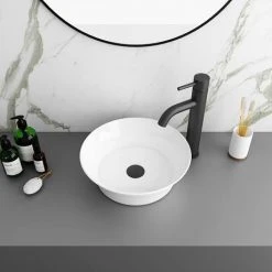 Arezzo Round 355mm Modern Counter Top Basin -Victorian Plumbing Store AZ78252 d2 460